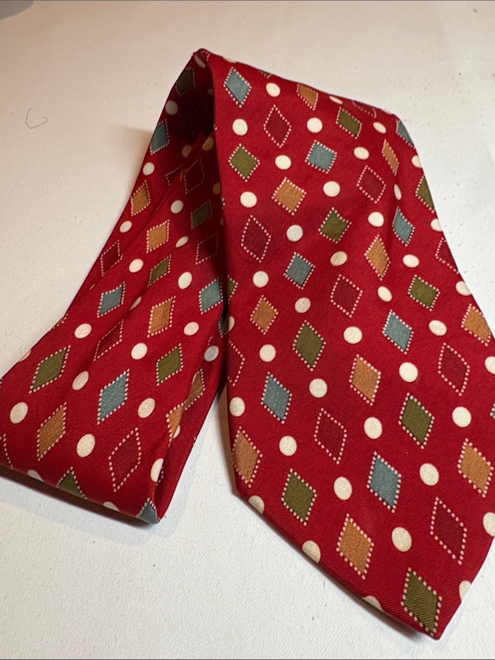 Hugo Boss Rust Patterned Silk Tie - Picture 2 of 6